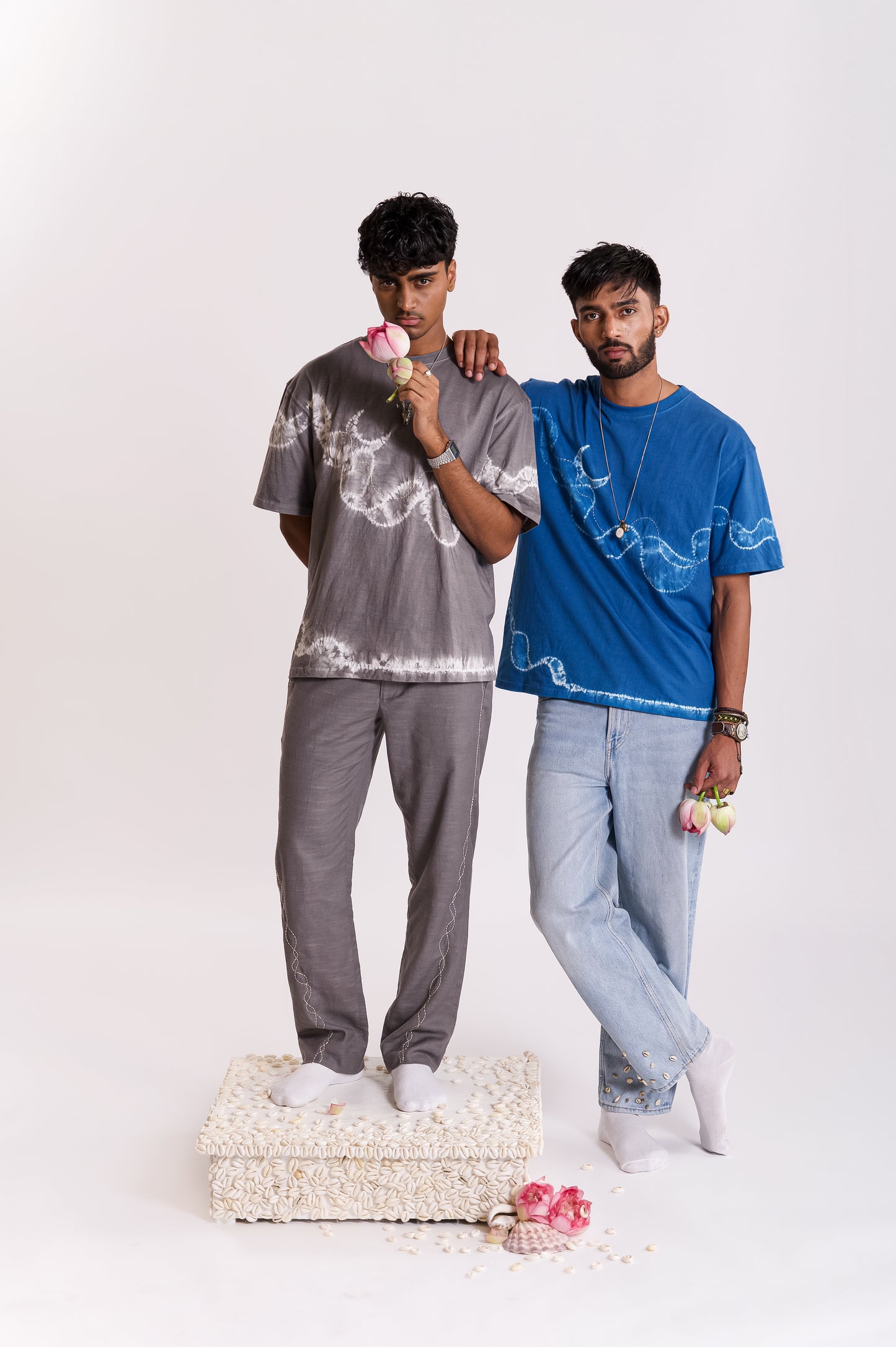 Chandra Lehar Shibori T-Shirt-Blue