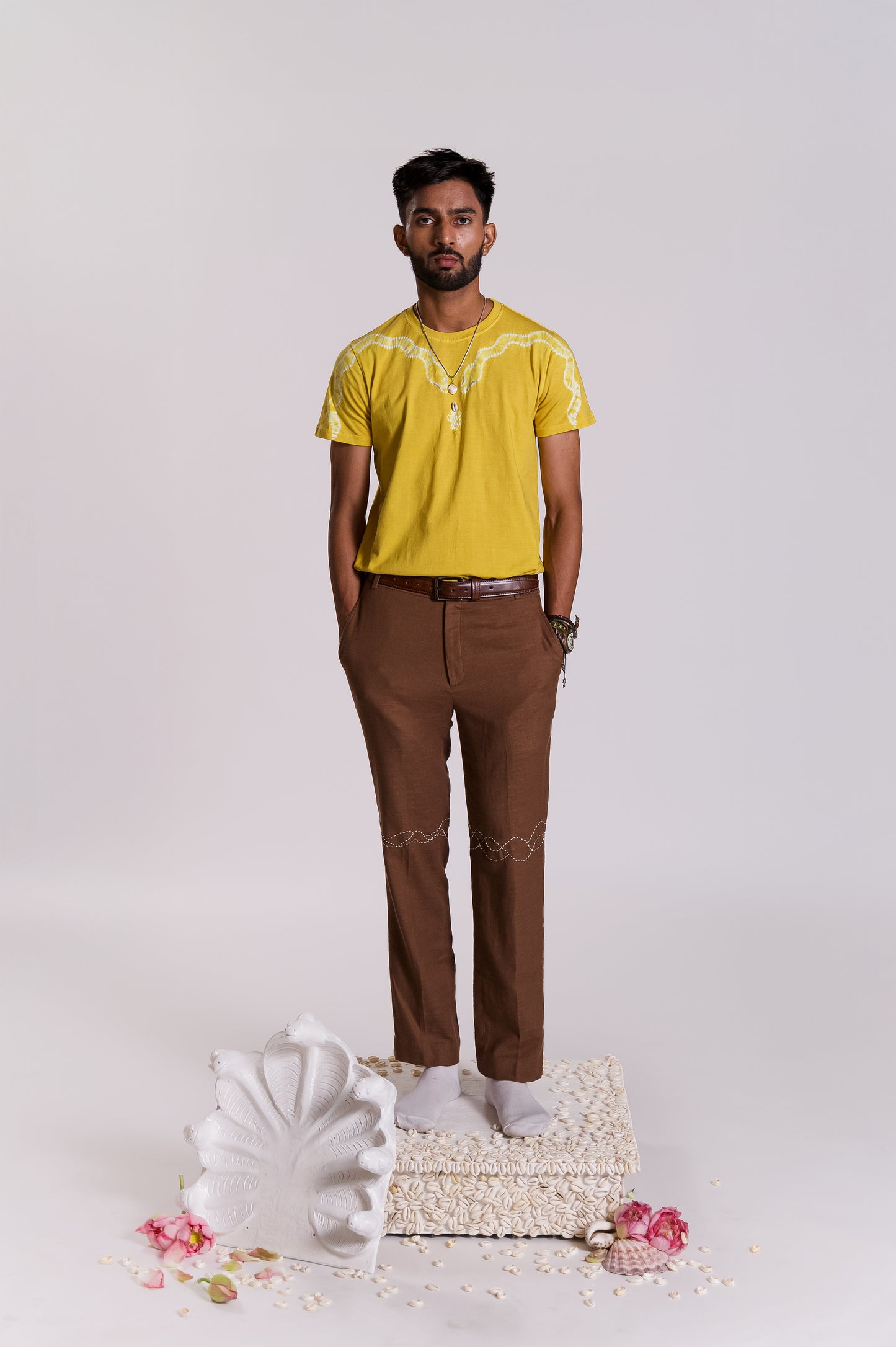 Sarp Shibori T-shirt Mustard-Yellow