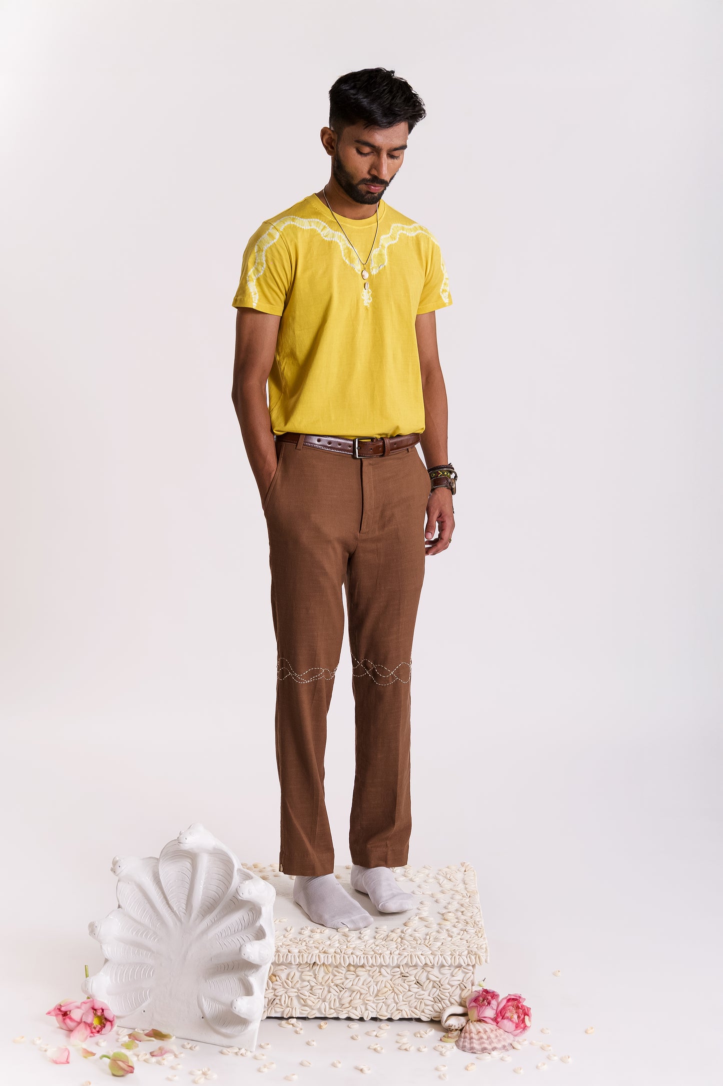 Sarp Shibori T-shirt Mustard-Yellow