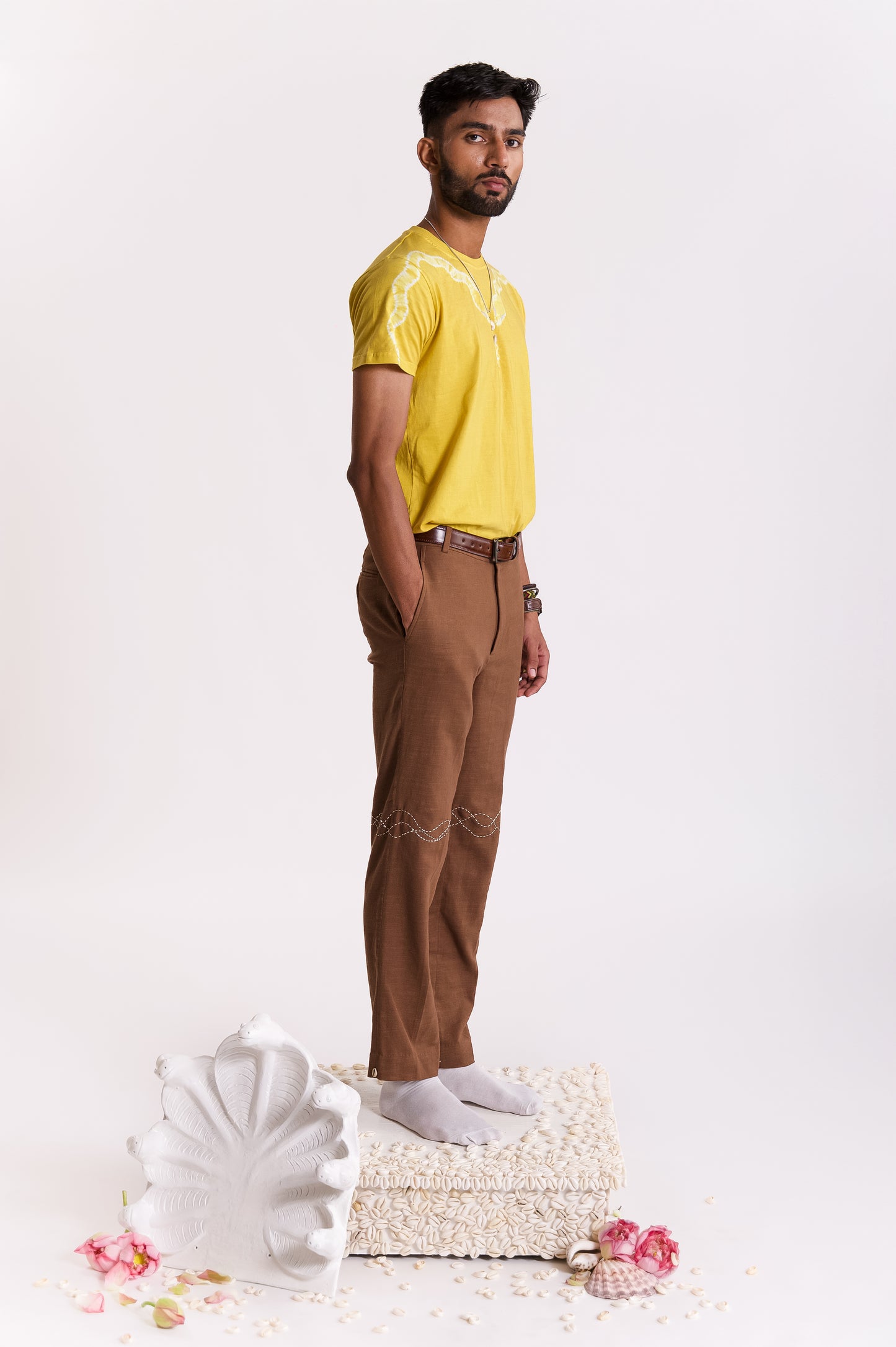 Sarp Shibori T-shirt Mustard-Yellow