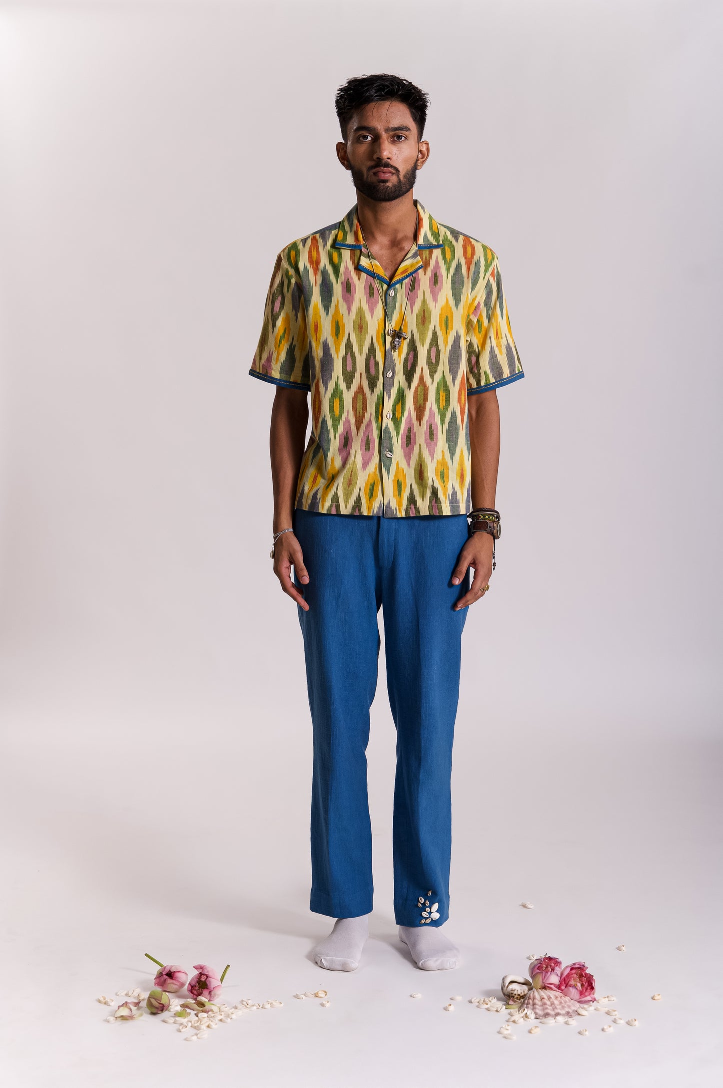 Sagar Embroidered Trouser - Blue