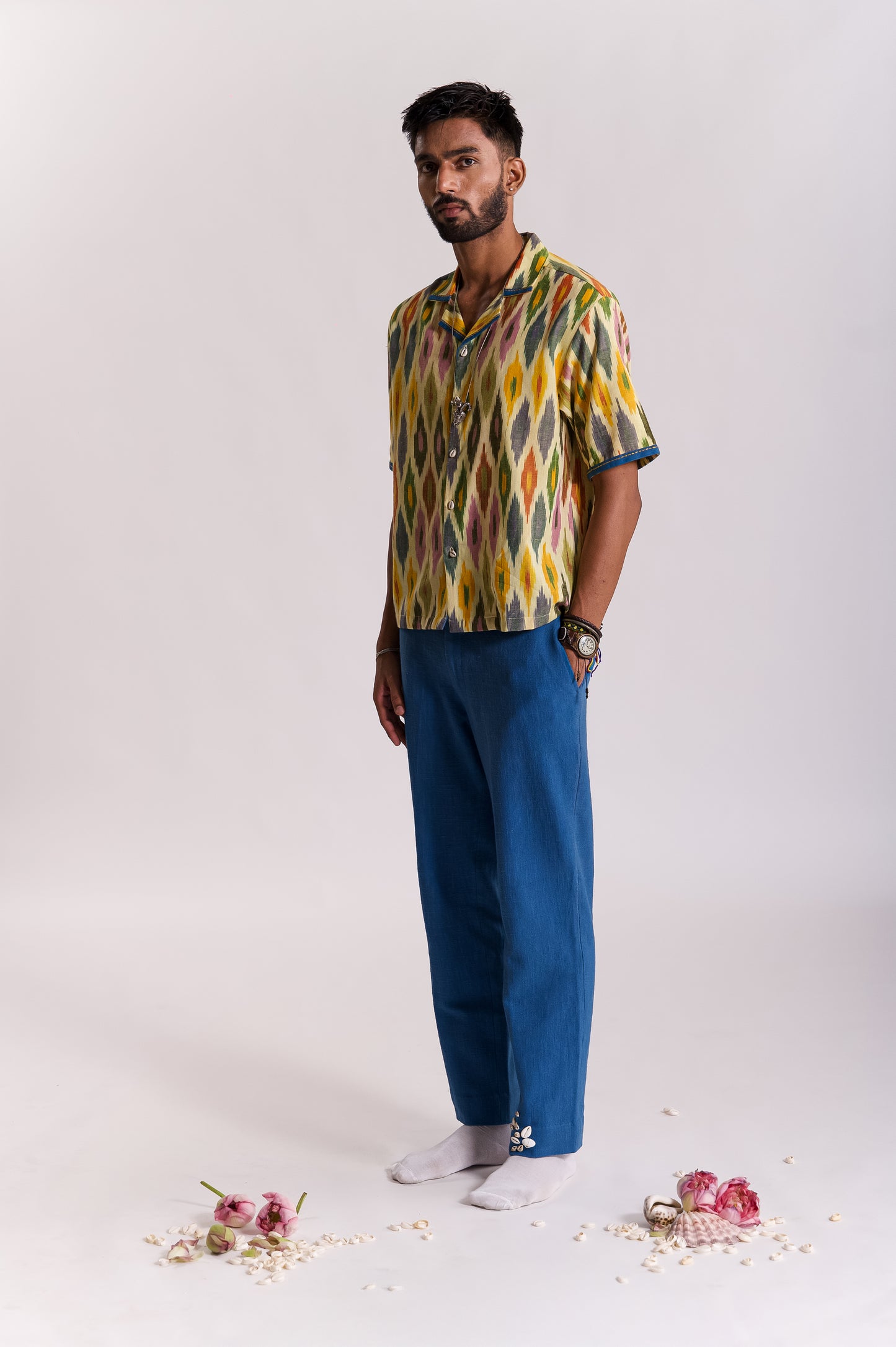 The Handwoven Ikat Shirt- Multicolor