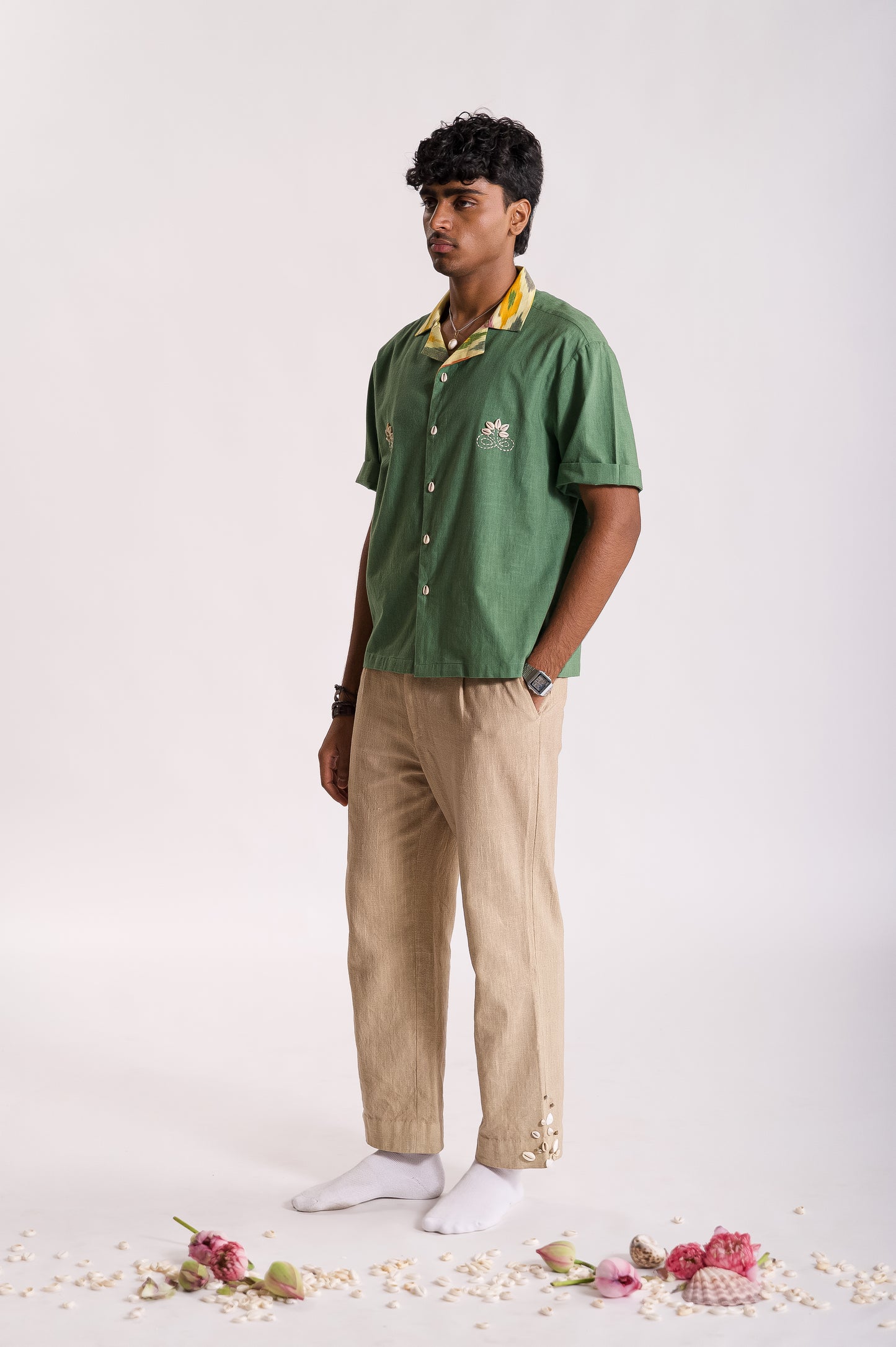 The Vasuki Shell Shirt - Green