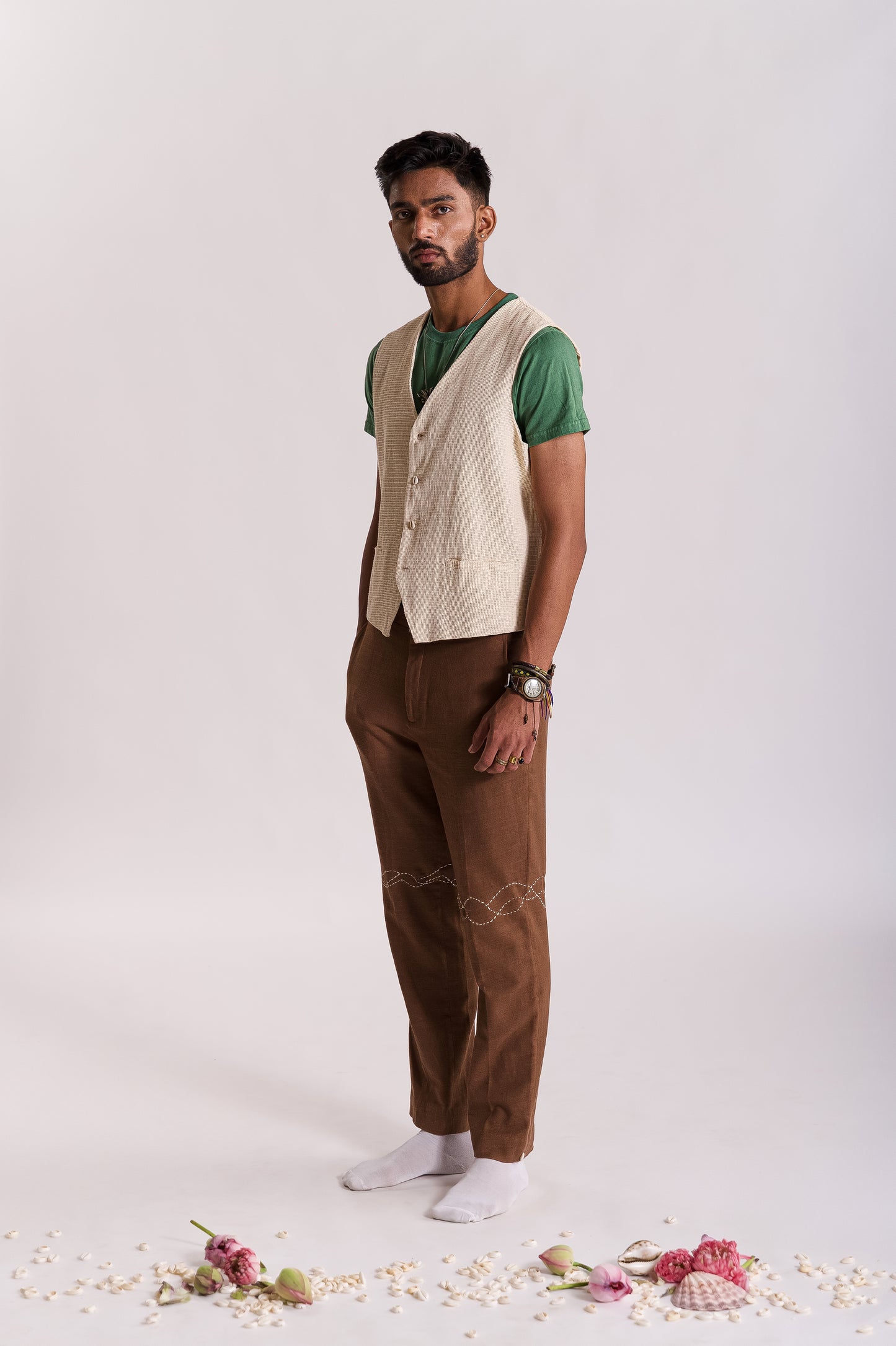 Knitted Jali Waistcoat - OW
