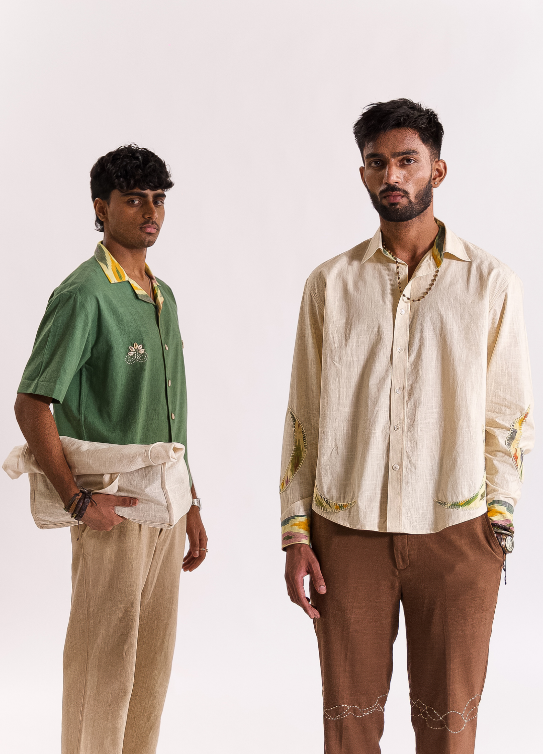 Chandra Applique Shirt - Cream