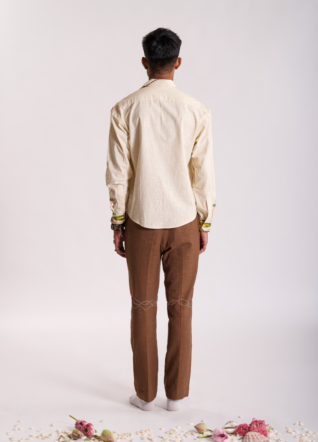 Chandra Applique Shirt - Cream