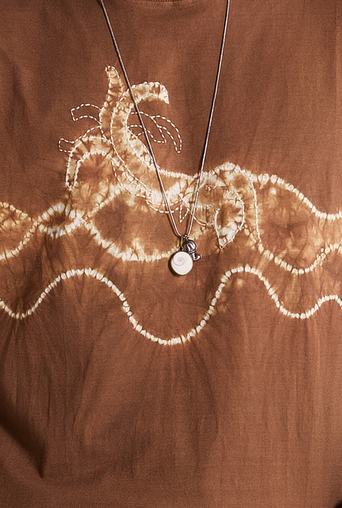 Airavat Shibori T-shirt-Brown
