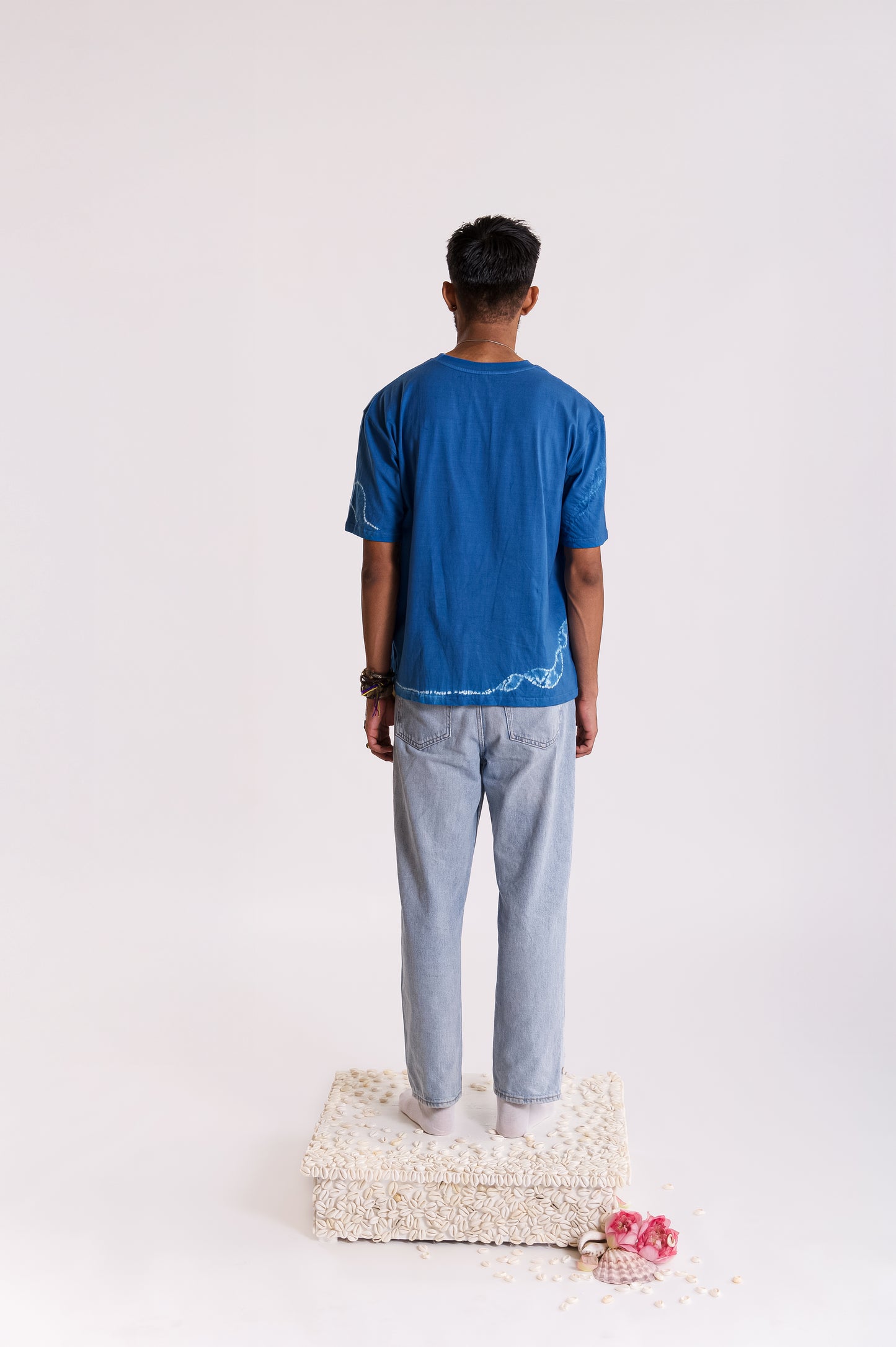 Chandra Lehar Shibori T-Shirt-Blue
