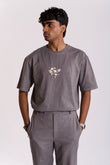 Ratna Embroidered T-shirt-Grey