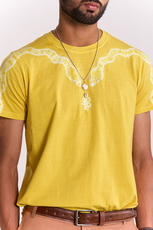 Sarp Shibori T-shirt Mustard-Yellow