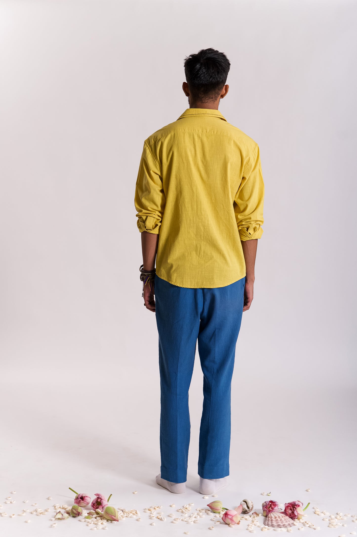 Multi Serpent Embroidered Shirt - Yellow