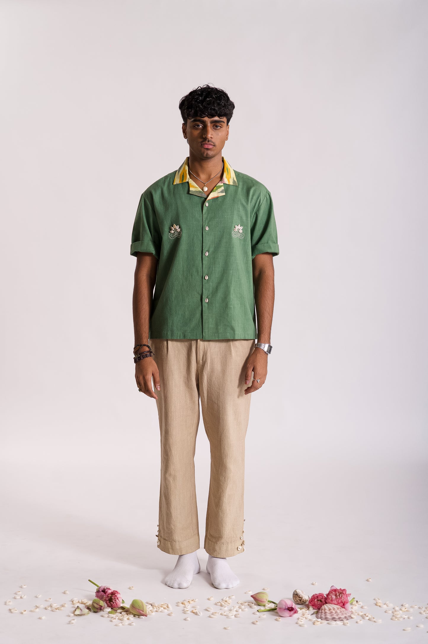 The Vasuki Shell Shirt - Green