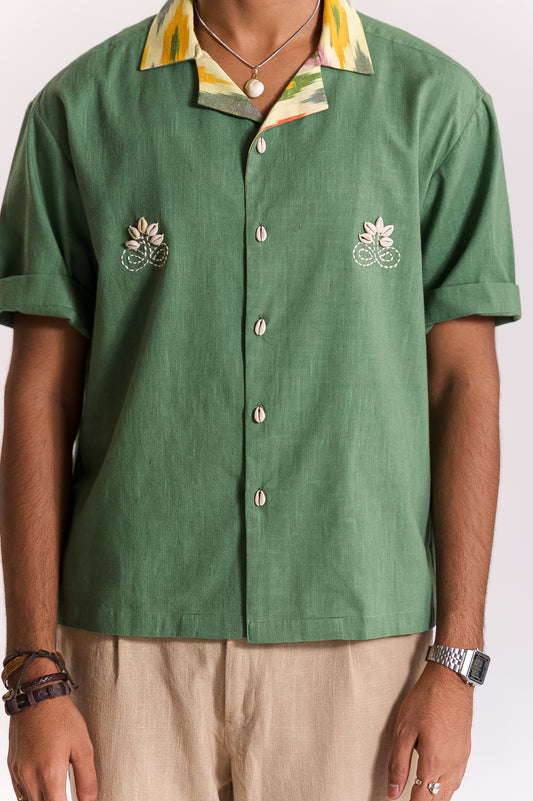 The Vasuki Shell Shirt - Green