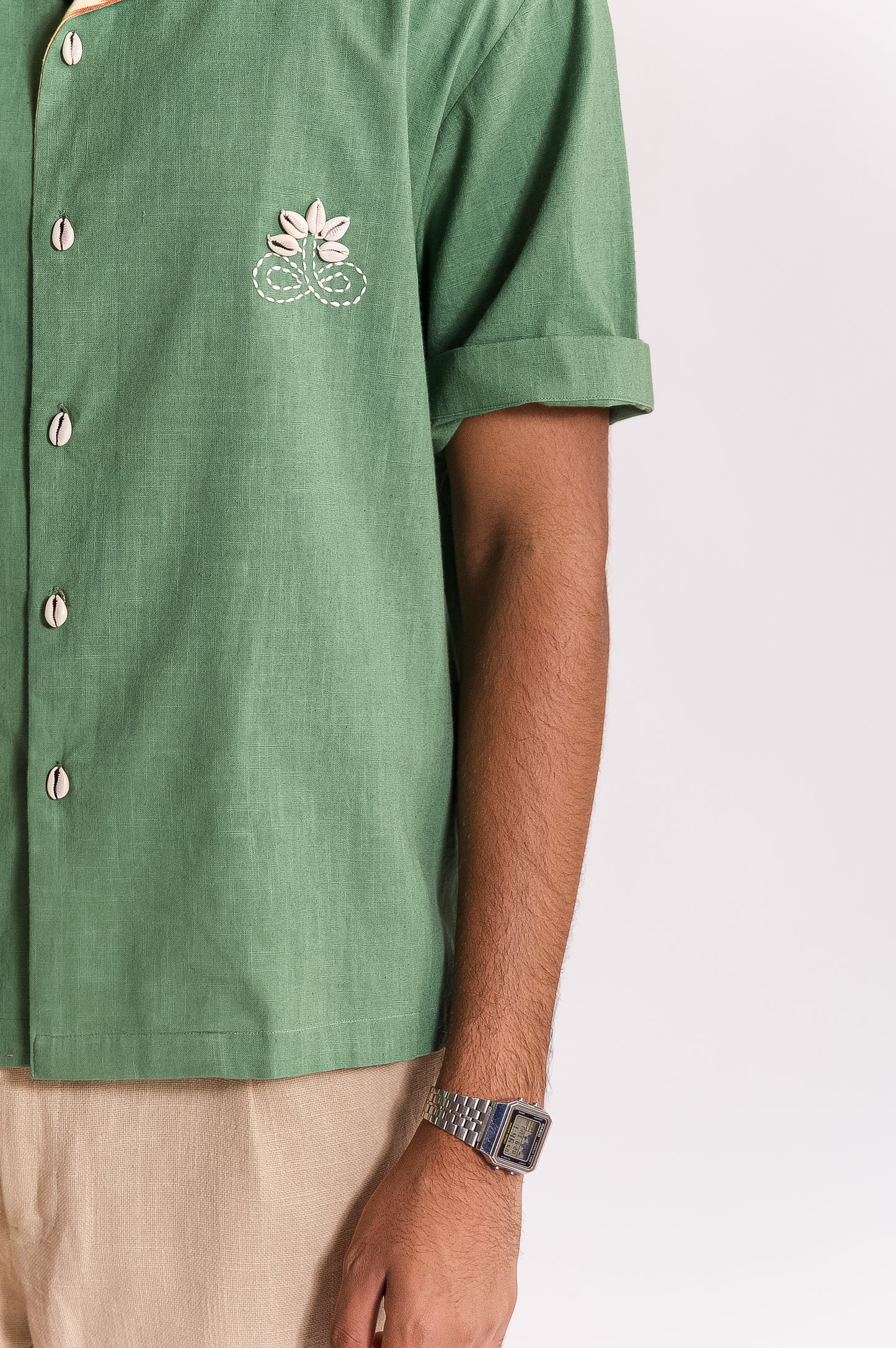 The Vasuki Shell Shirt - Green