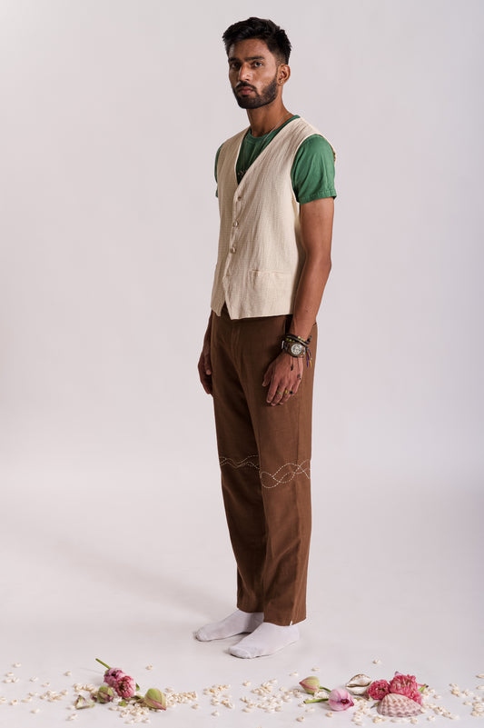 Knitted Jali Waistcoat - OW