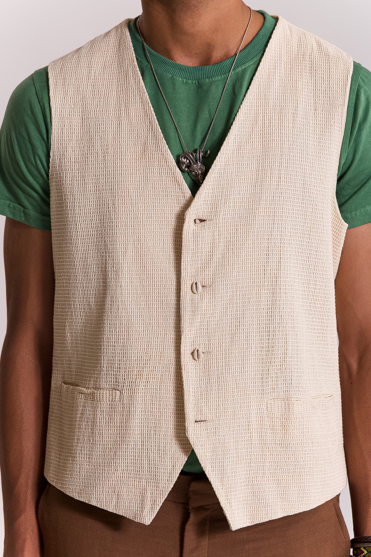 Knitted Jali Waistcoat - OW