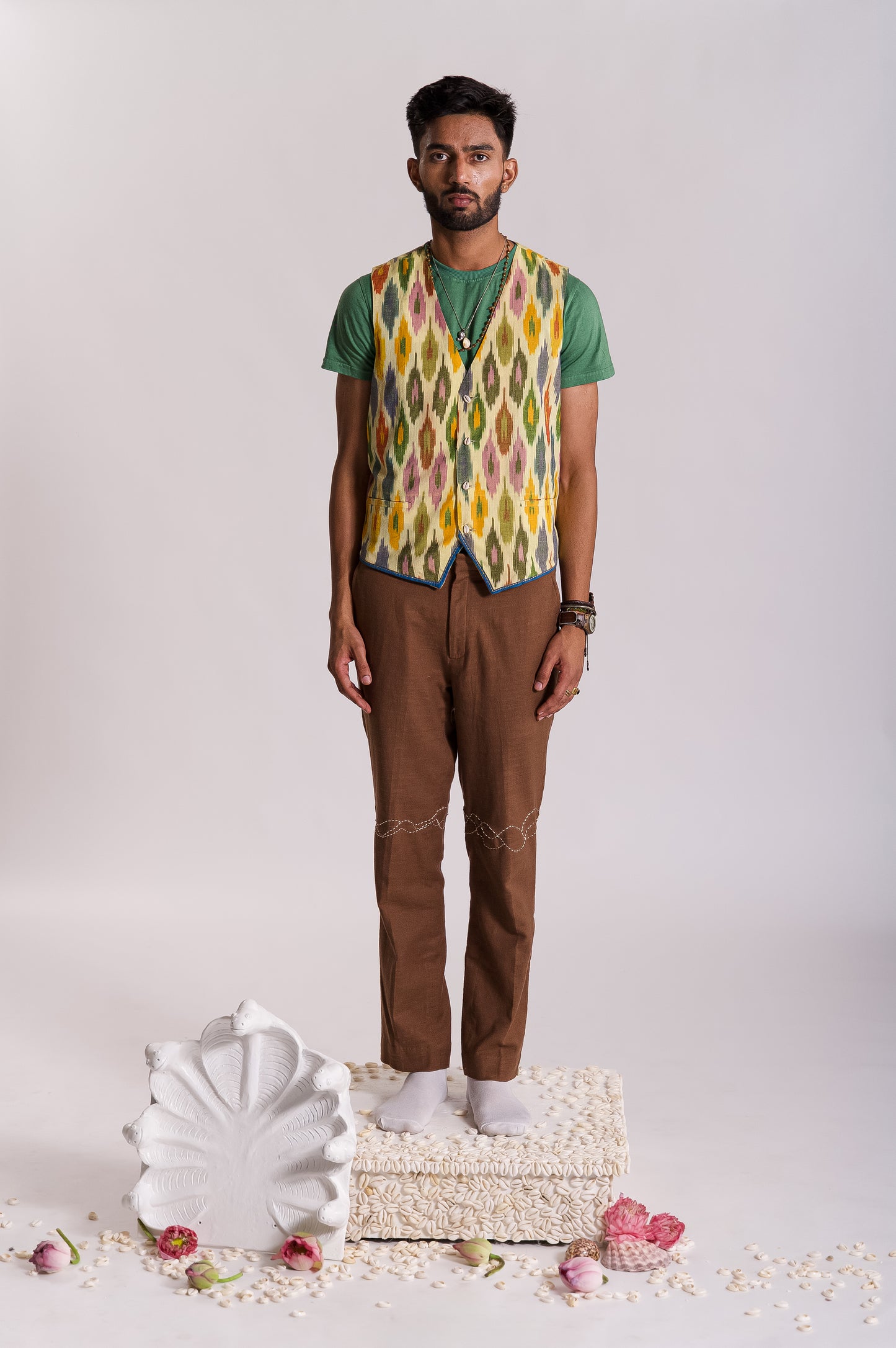 Ikat Waistcoat - Multicolor