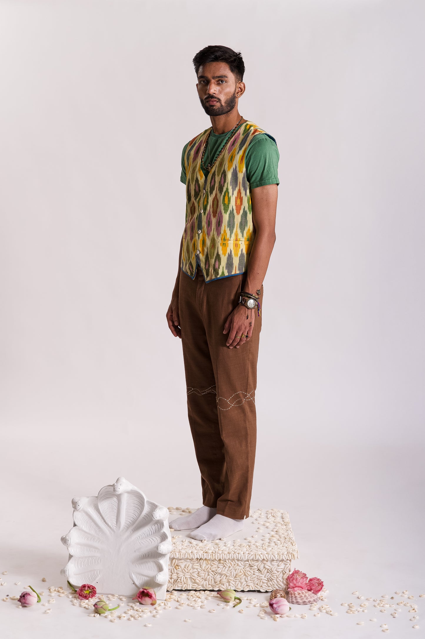 Ikat Waistcoat - Multicolor