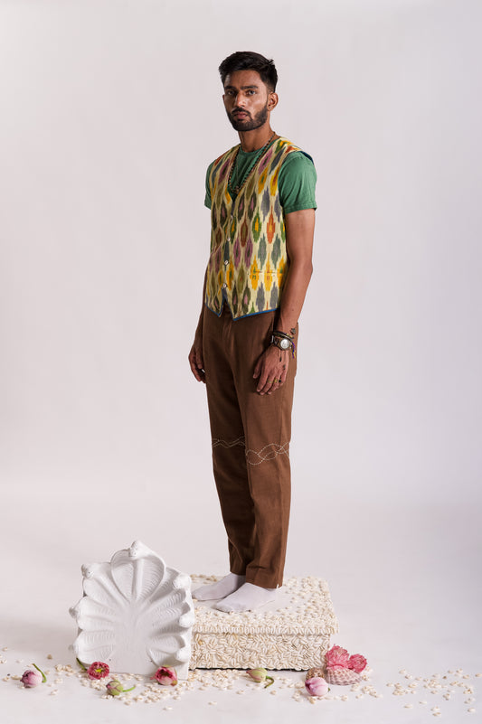 Ikat Waistcoat - Multicolor