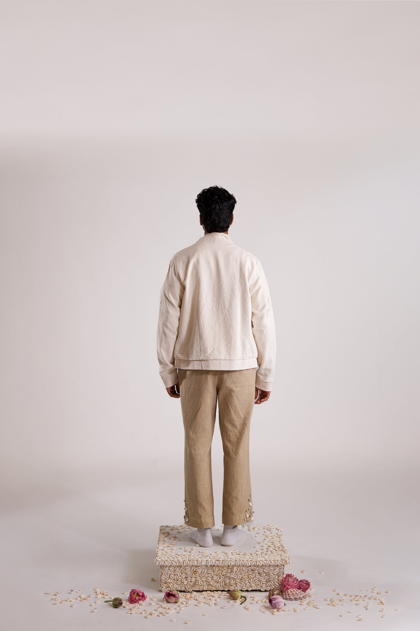 Kaamdhenu Embroidered Bomber - OW